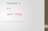 Chapter 2 C++ self study 2nd Semester 1435 -1436 1.