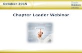 October 2015 Chapter Leader Webinar 0. Vanesa Powers NCMA Chapter Relations Specialist 1.