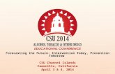 Forecasting the Future: Intervention Today, Prevention Tomorrow CSU Channel Islands Camarillo, California April 3 & 4, 2014.