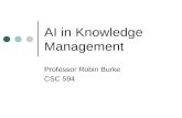 AI in Knowledge Management Professor Robin Burke CSC 594.