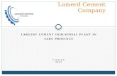 LARGEST CEMENT INDUSTRIAL PLANT IN FARS PROVINCE CATALOG 2015 Lamerd Cement Company.