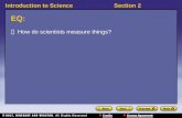 Introduction to ScienceSection 2 EQ: 〉 How do scientists measure things?