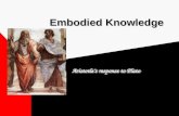 Embodied Knowledge Aristotle’s response to Plato.
