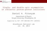 Single- and double-spin asymmetries in inelastic proton-proton collisions Daniel A. Pitonyak Department of Physics Temple University, Philadelphia, PA.
