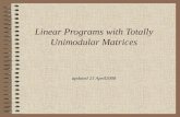 Updated 21 April2008 Linear Programs with Totally Unimodular Matrices.