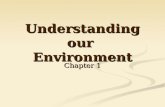 Understanding our Environment Chapter 1. What is environmental science? The study of how humans interact with the environment. Environment is everything.