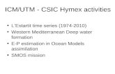 ICM/UTM - CSIC Hymex activities Joaquim Ballabrera Jordi Font Jordi Salat Marta Umbert.