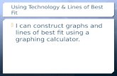 Using Technology & Lines of Best Fit  I can construct graphs and lines of best fit using a graphing calculator.