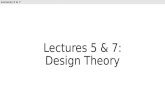 Lectures 5 & 7: Design Theory Lectures 5 & 7. Announcements Homework #1 due today! Homework was not easy You learned a new, declarative way of programming!