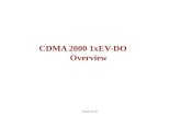 CDMA 2000 1xEV-DO Overview Version 01.01. 1 The evolution to CDMA2000 1xEV-DO.