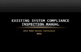 2015 MOWA Winter Conference MPCA EXISTING SYSTEM COMPLIANCE INSPECTION MANUAL.