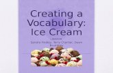 Creating a Vocabulary: Ice Cream LI804XR: Sandra Findley, Terry Chartier, Dawn Brumbley.