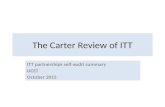 The Carter Review of ITT ITT partnerships self-audit summary UCET October 2015.