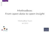Methodbox: From open-data to open-insight MethodBox Team Jul 2011.
