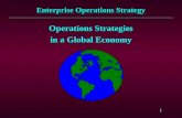 1 Enterprise Operations Strategy Operations Strategies in a Global Economy.