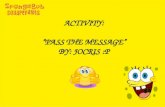 ACTIVITY: “PASS THE MESSAGE” BY: JOCRIS :P. The Speech Communication Process Reported By: Don Jericho Baldoza Mark Vincent Lego Juliet Kate Notor Jocris.
