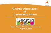 _______________________________ Georgia Department of Community Affairs Metro Atlanta Chamber of Commerce August 2, 2012.