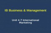 IB Business & Management Unit 4.7 International Marketing.