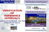 VERIFICATION OF REFERENCE INTERVALS GIAN LUCA SALVAGNO, MD, PhD University of Verona, Italy.