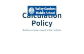 Calculation Policy Guidance on progression of written methods.