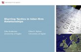 Blurring Tactics in Inter-firm Relationships Otto AndersenEllen K. NyhusUniversity of Agder.