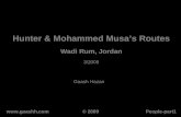 Hunter & Mohammed Musa’s Routes Wadi Rum, Jordan 3/2009 Gaash Hazan © 2009.