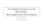 Unstable Angina and NSTEMIs: Management Principles Meira Louis Lisa Campfens.