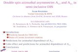 1 Frascati, June 14, 2006 Aram Kotzinian Double spin azimuthal asymmetries A LT and A LL in semi-inclusive DIS Aram Kotzinian Torino University & INFN.