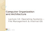 KT6213 Lecture 14: Operating Systems – File Management & Internal OS Computer Organization and Architecture.