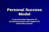 Personal Success Model A success-based approach for structuring services and supports for community success.