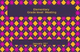 Elementary Grade level Meeting January 21 st. Record keeper please... We need to make some recommendations as a grade level.