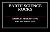 EARTH SCIENCE ROCKS IGNEOUS, SEDIMENTARY, AND METAMORPHIC.