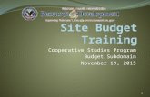 Cooperative Studies Program Budget Subdomain November 19, 2015 1.
