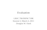 Evaluation LBSC 796/INFM 718R Session 5, March 2, 2011 Douglas W. Oard.