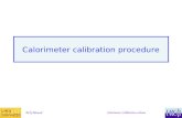 M.N Minard Calorimeter Calibration scheme Calorimeter calibration procedure.