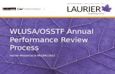 WLUSA/OSSTF Annual Performance Review Process Human Resources & WLUSA| 2015.