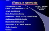 Trends in Networks Networking Principles LANs: Gigabit Ethernet vs. ATM WAN: SONET/SDH QoS: Policy-Based Routing Middleware: Caching, Pricing, Load Balancing.
