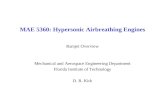 MAE 5360: Hypersonic Airbreathing Engines Ramjet Overview Mechanical and Aerospace Engineering Department Florida Institute of Technology D. R. Kirk.