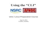 Using the “CLI” Unix / Linux Preparation Course June 9, 2013 Lusaka, Zambia.