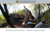 Tanzania and Namibia – Golden Opportunities.  DISCLAIMER disclaimer tsx-v:hrc This presentation may contain forward-looking statements.