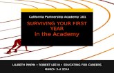 LILIBETH PINPIN ROBERT LEE III EDUCATING FOR CAREERS MARCH 2-4 2014 SURVIVING YOUR FIRST YEAR in the Academy California Partnership Academy 101.