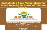 1 National Workshop On “Food Security and Climate Change” Tuesday, 2 June, 2015 Anand Agricultural University, Anand, Gujarat HETAL C SEJU NCCSD Sustainable.