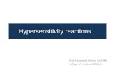 Hypersensitivity reactions Prof. Mohamed Osman GadElRb. College of Medicine & KKUH.