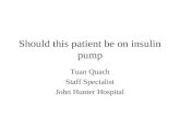 Should this patient be on insulin pump Tuan Quach Staff Specialist John Hunter Hospital.
