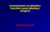 Assessment of pituitary function post pituitary surgery Rola Zamel, R5.