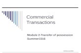 ©MNoonan2009 Commercial Transactions Module 2-Transfer of possession Summer1516.