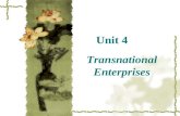 Unit 4 Transnational Enterprises. Pre-reading activities Learning objectives Information related to the text Words and expressions Exercises.