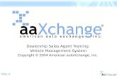 Dealership Sales Agent Training Vehicle Management System Copyright © 2004 American autoXchange, Inc. .