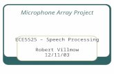 Microphone Array Project ECE5525 – Speech Processing Robert Villmow 12/11/03.