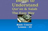 1 Begin to Understand Qur’an & Salah The Easy Way Basic Course Lesson - 24.